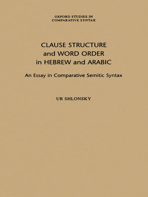 cover image of Clause Structure and Word Order in Hebrew and Arabic